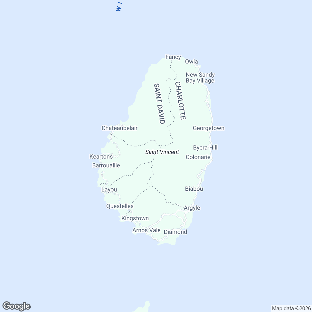 Map of Saint Vincent